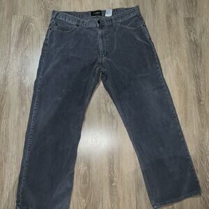 Eddie Bauer Corduroy Pants Mens 36x32 Brown 5-Pocket Straight Leg Warm